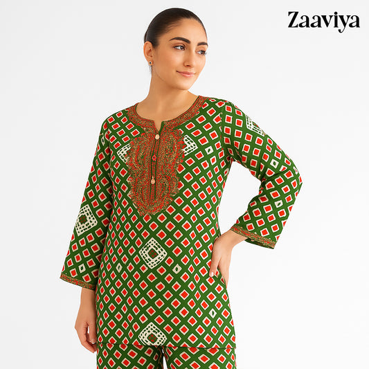 2 Piece Lawn  Suit - B23